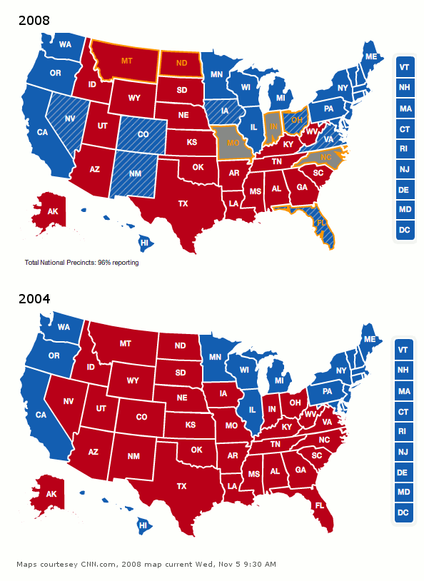 2004 electoral map